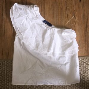 Francesca's One Shoulder Ruffle Top